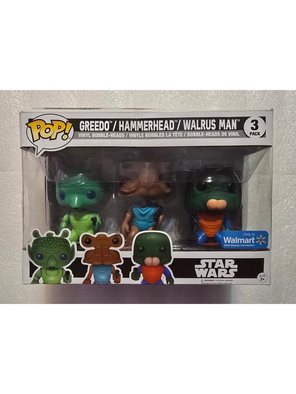 Star Wars Funko Pop 3 Pack Greedo/Hammerhead/Walrus Man WME